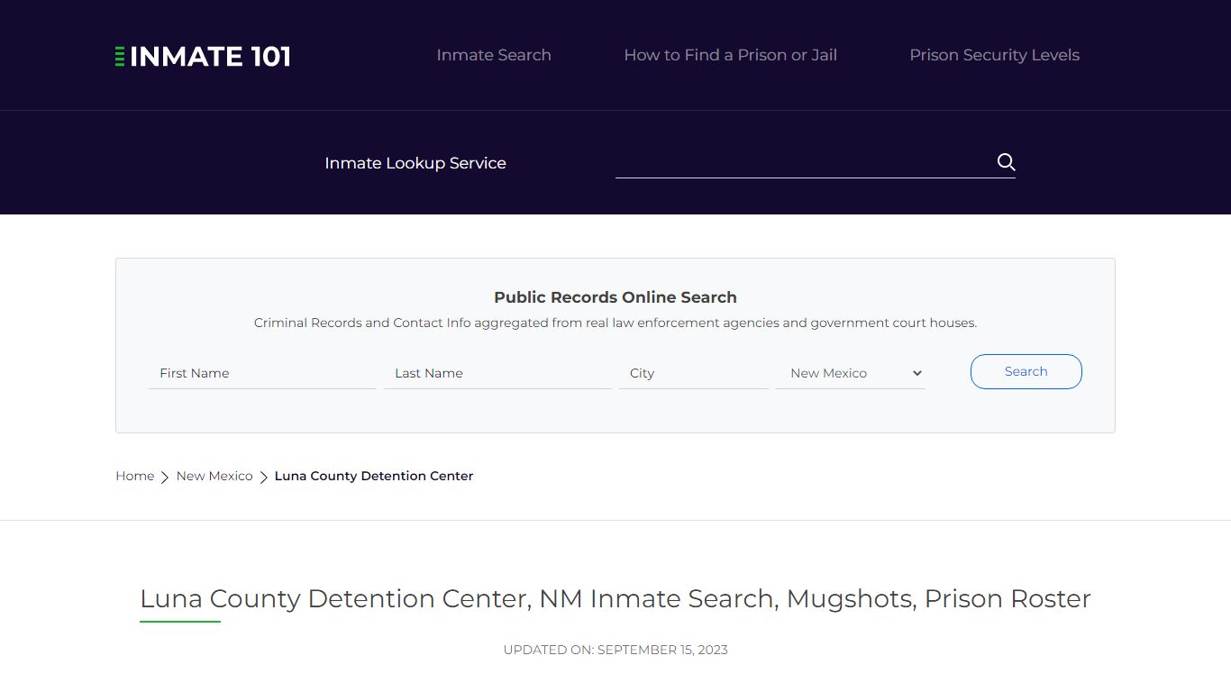 Luna County Detention Center, NM Inmate Search, Mugshots, Prison Roster ...